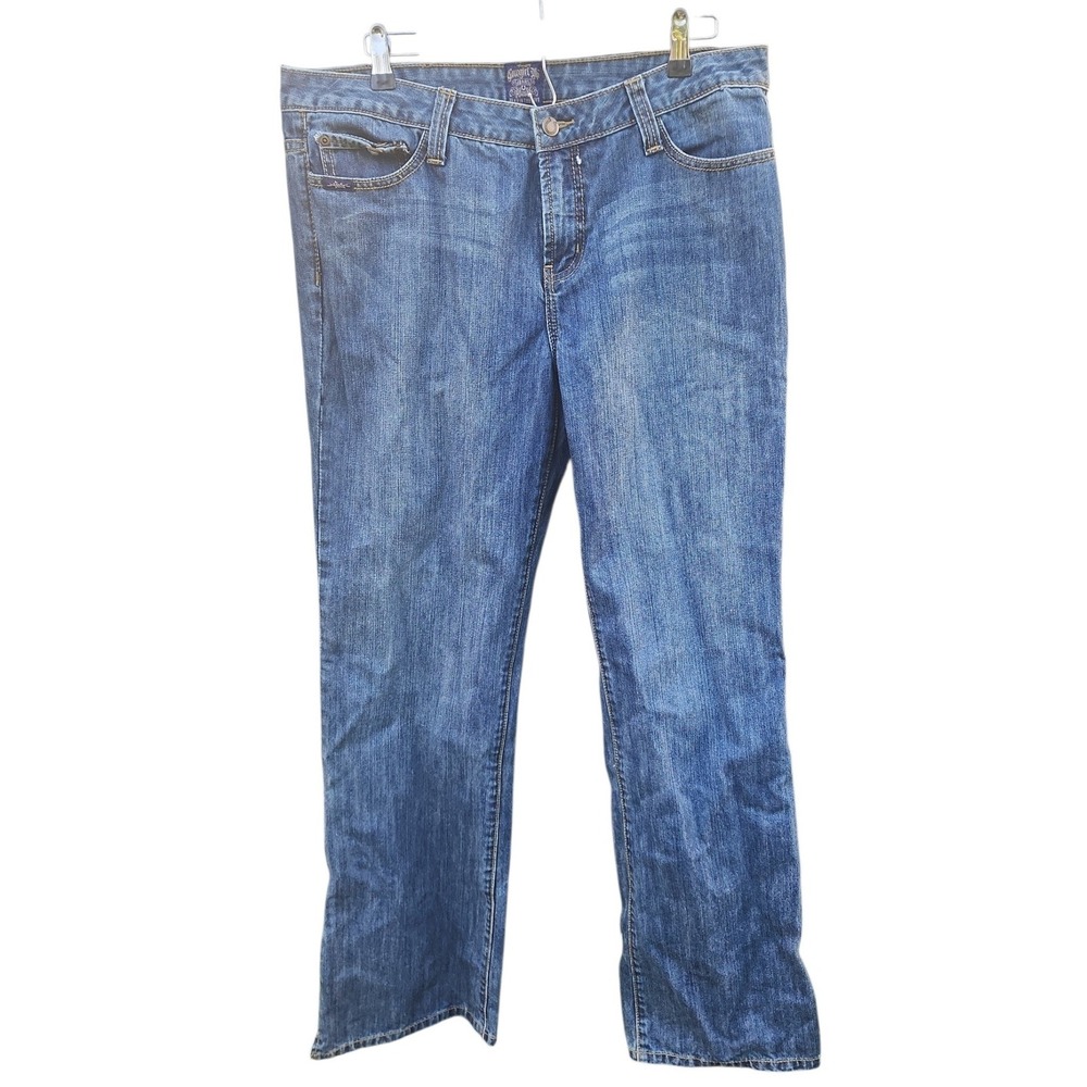 Cowgirl Up Jeans Play In The Dirt Medium Wash Straight Leg Western Denim Blue